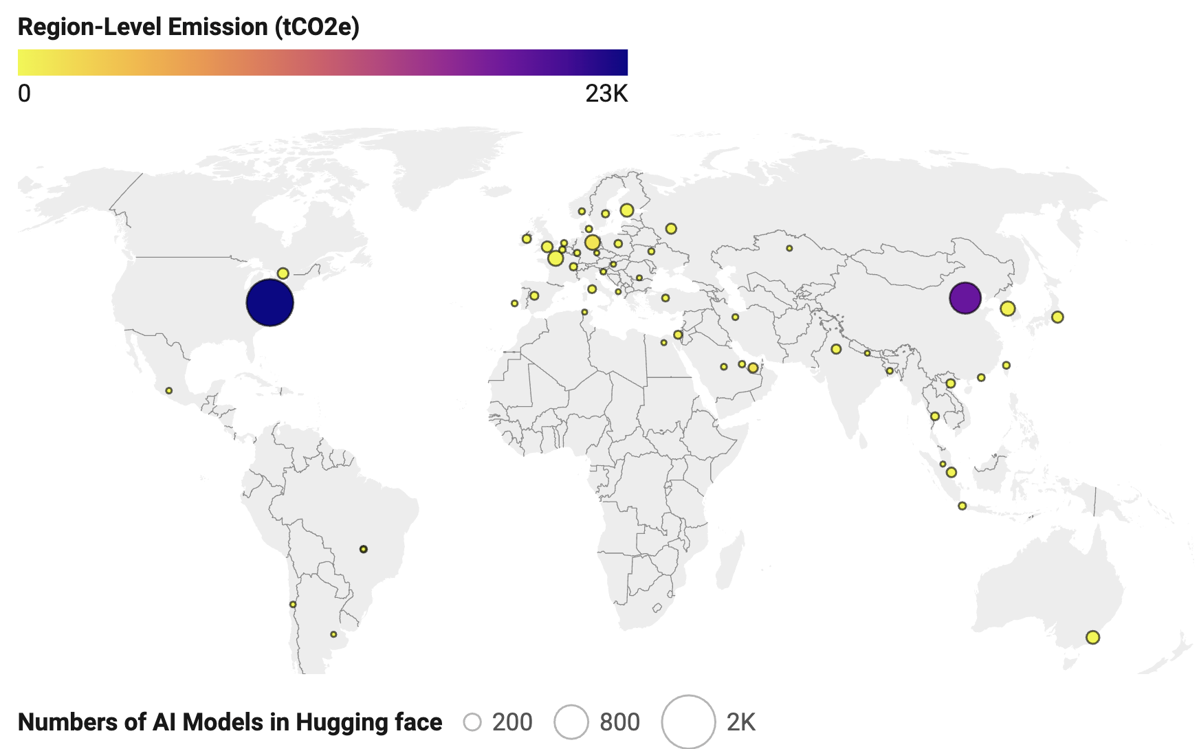 Hugging Carbon: Quantifying the Training Carbon Emissions of AI Models at Scale